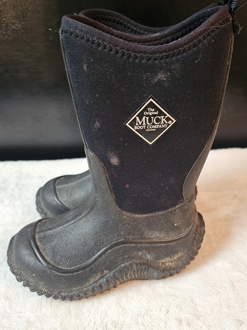 Kids Black The Original Muck Boots Black Durable Youth Size 8Y